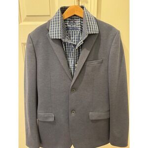 Topman Gray Knit Blazer 40 & English Laundry Plaid Button Down Shirt Bundle Men